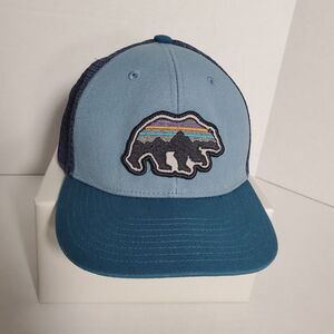 Patagonia Trucker Hat Bear Mountain‎ Rainbow Logo – Blue Adjustable Unisex